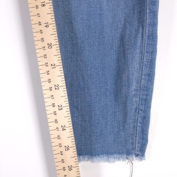 Pistola Exposed Button Fly Raw Hem High Rise Jeans Skinny P6777JFK-PAL Size 29 - Picture 7 of 13